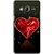 Snooky Printed Diamond Heart Mobile Back Cover For Samsung Galaxy j3 - Red