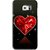 Snooky Printed Diamond Heart Mobile Back Cover For Samsung Galaxy Note 5 Edge - Red