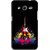 Snooky Printed Rainbow Music Mobile Back Cover For Samsung Galaxy Core 2 - Black