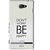 Snooky Printed Be Happy Mobile Back Cover For Sony Xperia M2 - Grey