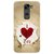 Snooky Printed Love Heart Mobile Back Cover For Lg Stylus 2 - Multi