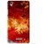 Snooky Printed Flamy Fire Mobile Back Cover For Lava Pixel V1 - Red