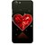 Snooky Printed Diamond Heart Mobile Back Cover For Vivo Y53 - Red