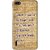 Snooky Printed Keep A Smile Mobile Back Cover For Huawei Honor 6 - Brown