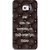 Snooky Printed Beautiful Things Mobile Back Cover For Samsung Galaxy S6 Edge Plus - Brown