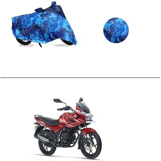 AutoStark Water Resistant Blue Bike Cover Bike Body Cover Military Design For Bajaj Discover 150 f