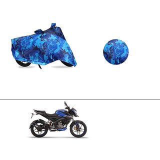 AutoStark Water Resistant Blue Bike Cover Bike Body Cover Military Design For Bajaj Pulsar NS160