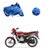 AutoStark Water Resistant Blue Bike Cover Bike Body Cover Military Design For Bajaj Platina 100 DTS-i