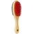 W9 Imported High Quality Double Sided Wooden Bristles Dog Brush With Free Grooming Bathing Gloves (Medium)