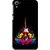 Snooky Printed Rainbow Music Mobile Back Cover For HTC Desire 826 - Black