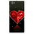 Snooky Printed Diamond Heart Mobile Back Cover For Sony Xperia M - Red