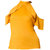 Aashish Fabrics - Mustard Cold Shoulder Ruffle Women Top