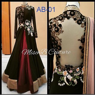 black party wear indian dress