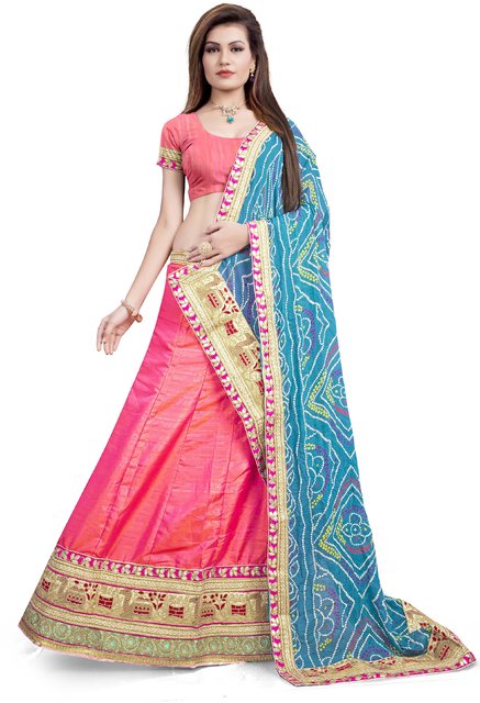 Buy Odhni Indian Bollywood Designer Partywear Traditional Bridal Wedding  Silk Sky Blue Lehenga Choli Online @ ₹12799 from ShopClues