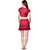 Boosah Women's Maroon Satin Solid  Top &  Skirt &  Robe &  Nighty