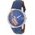 DCH IN-09 Blue Silver Denim Plain Analogue Wrist Watch For Men And Boys