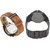 Brown and Black Leather belt original watch for men