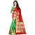 Ajira Green & Red Jacquard Self Design Saree With Blouse