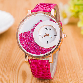 New Crystal Diamond Pink Color Women's Watch