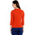 Cult Fiction Polo Neck Rust 100 Cotton Fabric T-Shirt For Women