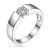 Limited Edition Engagement Sterling Silver Cubic Zirconia Solitaire Adjustable Couple Rings (2pc)