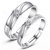 King  Queen Edition Cubic Zirconia Crystal Silver Adjustable Love Couple Rings By DC