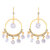 Asmitta Pretty Solitaire Round Shape Gold Plated Combo Of 2 Earring For Women