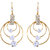 Asmitta Pretty Solitaire Round Shape Gold Plated Combo Of 2 Earring For Women