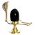 only4you Brass Shivling with Sheshnag and Black Stone Ling 4 inchs
