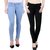 4queen ladies jeans BLUE AND BLACK COMBO