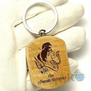 Buy New Wooden Key Chain Indian Lord SHIVA PARVATI Keychain- !!Om Namah ...