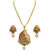 Asmitta Stylish Designer Gold Plated With Lct Stone Set Of 3 Pendent Set For Women