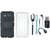 Redmi Note 4 Defender Back Cover with Kick Stand with Memory Card Reader, Silicon Back Cover, Selfie Stick, Earphones, OTG Cable and USB LED Light