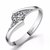Sizzling Solitaire Adjustable Ring For Women  Girls Sterling Silver Cubic Zirconia Crystal 24K White Gold Plated Ring