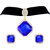 Asmitta Artistically Black Lace Gold Plated Collar Style Set Of 3 Necklace Set For Women