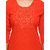 VAIKUNTH FABRICS Embroidered Kurti in Orange color and Rayon fabric for womens VF-KU-75