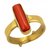 6.25 ratti Natural Red coral Adjustable ring