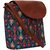 Suprino Beautiful printed poly Canvas with pu flap sling bag for Girls / Women,s (multi)