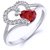 Vidhi Jewels Rhodium Plated Valentine Heart Shaped Alloy  Brass Finger Ring for Women  Girls VFR214R