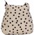 Suprino Beautiful printed cotton canvas polka dot Sling bag for Girls and Women's( Cream / Black)