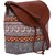 Suprino Beautiful printed cotton canvas with pu flap sling bag for Girls and women's