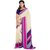 Florence White Crepe Printed Saree With Blouse