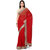 Florence Red Chiffon Embroidered Saree With Blouse