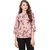 Amiable Look Casual 3/4th Sleeve Printed Women Red Top