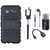 Redmi 4 Shockproof Tough Armour Defender Case with Memory Card Reader, Selfie Stick, Earphones and OTG Cable