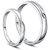 SILVERISH 92.5 Silver Couple Band Platinum Plated Silver Ring Set SCBR175-P