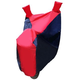 Benjoy Sporty Bike Motorcycle Body Cover Blue & Red With Mirror Pocket For Hero Glamour FI