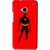 Snooky Printed Electric Man Mobile Back Cover For HTC One M7 - Red