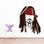 Wall Sticker Captain Jack Sparrow Design (Cover Area :- 22 X 28 inch)