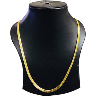 22kt Gold Plated Beautiful Designer Chain for men/women Daily Wear/20 Inch long 4 mm Thick
